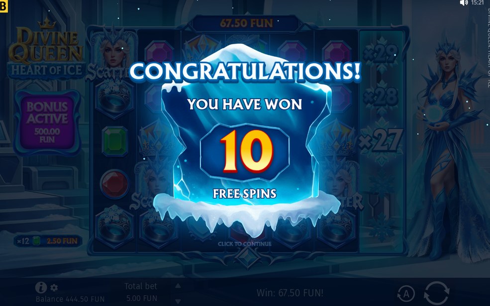 Scatters landing on the grid during Free Spins
