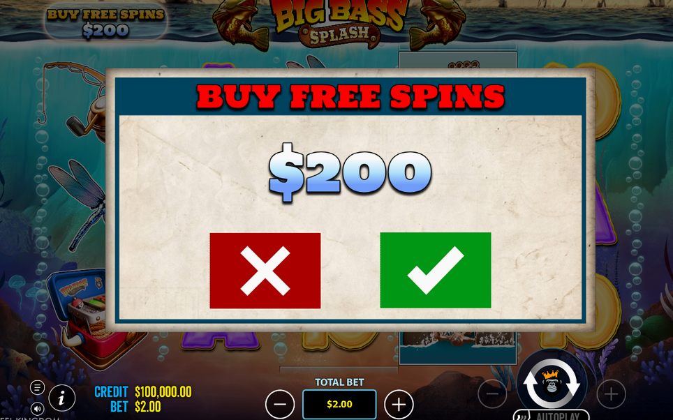 Bonus round with fish symbols carrying money values