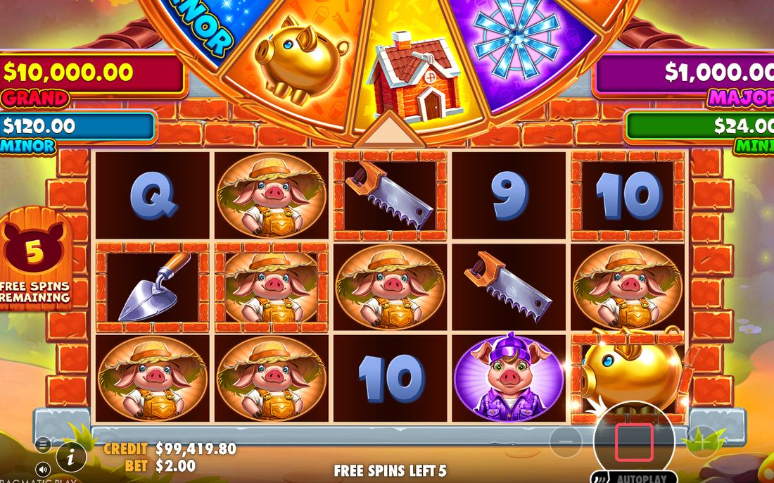 Three WHEEL BONUS symbols open the award wheel