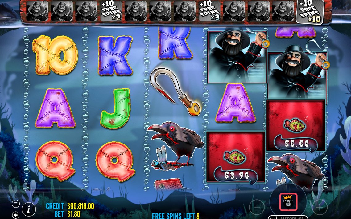 Free Spins with the 12-cell progress ribbon visible