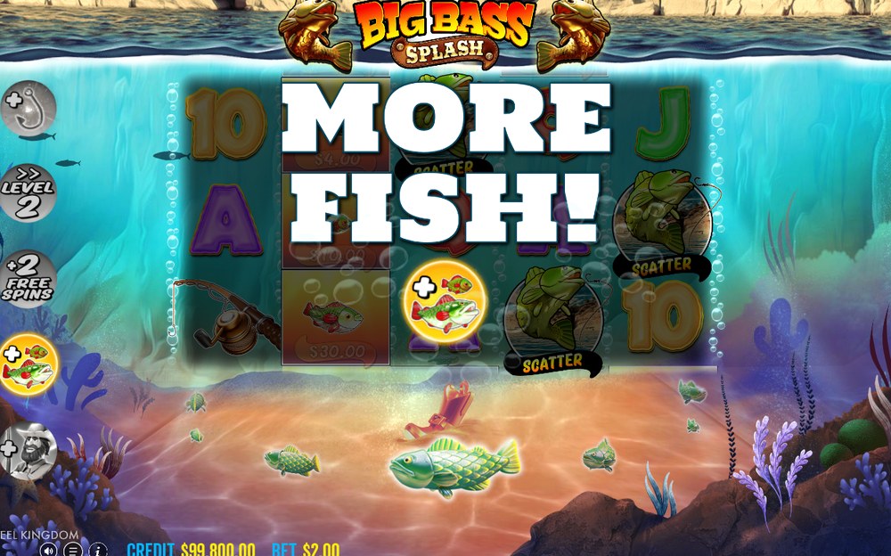 Free Spins round with the Fisherman collecting Wild symbols